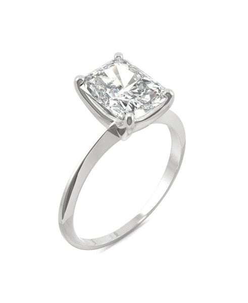 Moissanite Radiant Cut Solitaire Ring (2 3/4 ct. t.w. Diamond Equivalent) in 14k White Gold