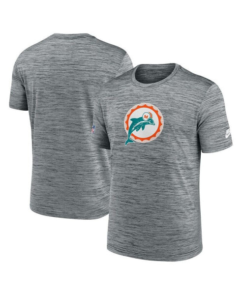 Men's Gray Miami Dolphins Velocity Alternate Logo Performance T-Shirt