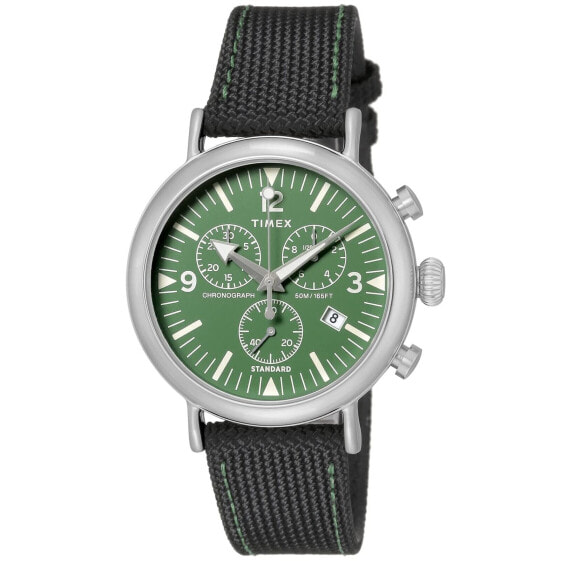 Timex Men's Standard Chronograph Green Dial Watch TW2V43900