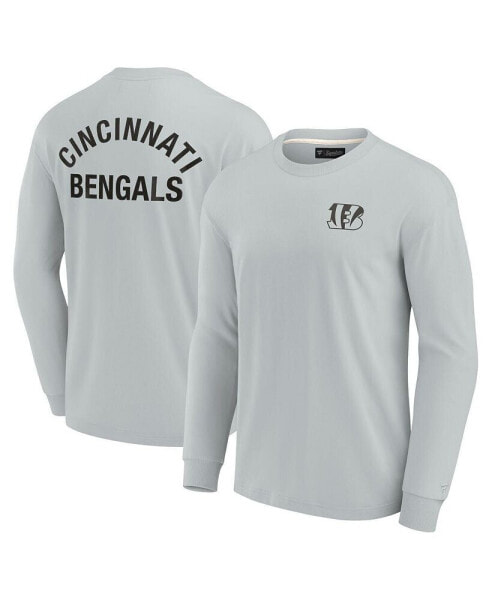 Men's and Women's Gray Cincinnati Bengals Super Soft Long Sleeve T-shirt