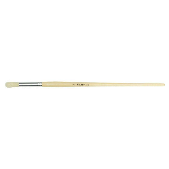 MILAN Polybag 6 Round Chungking Bristle Paintbrushes For Oil Painting Series 512 Nº 10