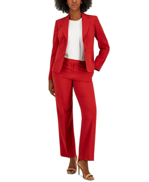 Классический костюм Le Suit из крепа с пиджаком на две кнопки и брюками, размеры для женщин обычные и маленькие