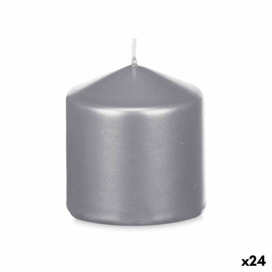 Свеча декоративная Acorde Вуаль Серебристый 7 x 7,5 x 7 см (24 шт)