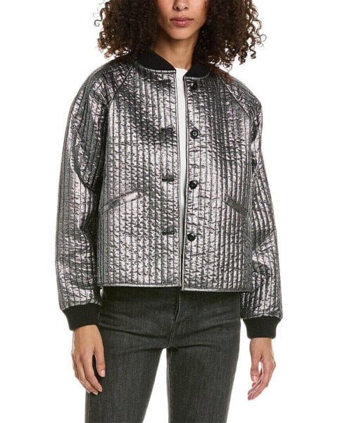 The Great The Metallic Bomber Jacket Women's