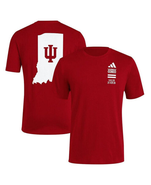 Men's Crimson Indiana Hoosiers Reverse Retro Baseball 2 Hit T-Shirt