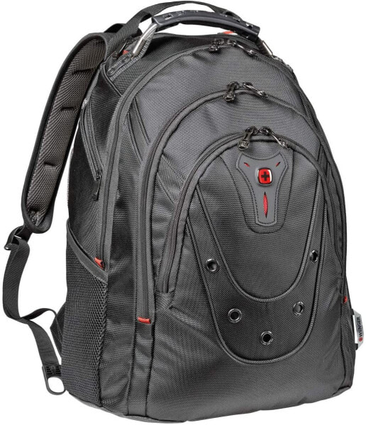 Wenger 605081 IBEX 16" Backpack Slim with shock absorbing shoulder straps In Black {19 Litres}