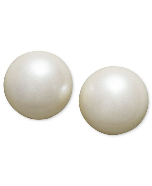 Silver-Tone Imitation Pearl (8mm) Stud Earrings, Created for Macy's