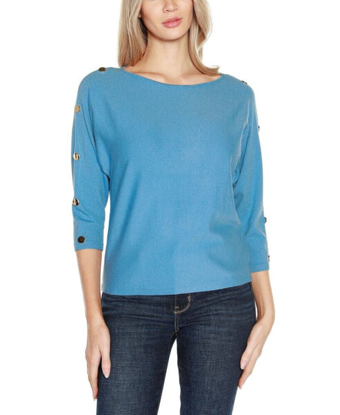 Women's Rivet-Trim Dolman-Sleeve Sweater