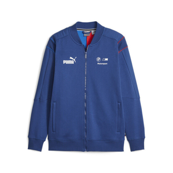 Puma Bmw Mms Mt7 FullZip Sweat Jacket Mens Blue Casual Athletic Outerwear 621213