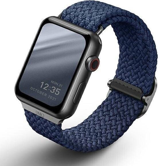 Аксессуар для умных часов Uniq Apple Watch 40/38mm Aspen плетеный сине/оксфордский синий