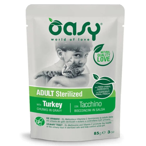 OASY Chunks In Gravy Adult Sterilized Turkey 85G Wet Cat Food