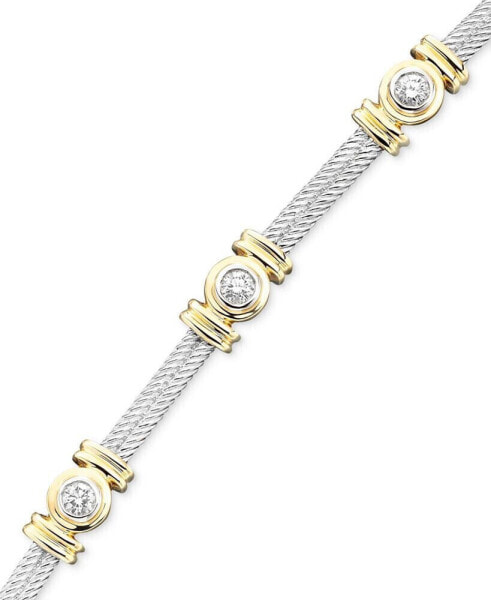 Diamond Bracelet (1 ct. t.w.) in 14k White & Yellow Gold