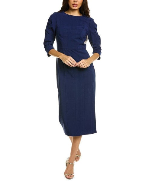 Kay Unger Angeline Midi Dress Women's Navy 2