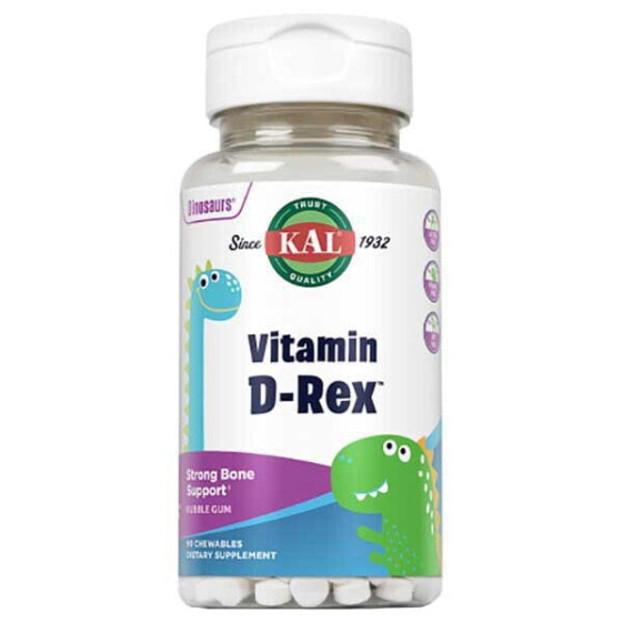KAL Vitamin D-Rex 10mcgr Vitamins 90 Chewable Tablets