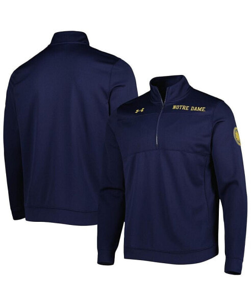 Men's Navy Notre Dame Fighting Irish Universal Mock Neck Half-Zip Jacket