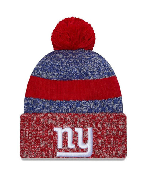 Men's Royal, Red New York Giants 2023 Sideline Sport Cuffed Pom Knit Hat