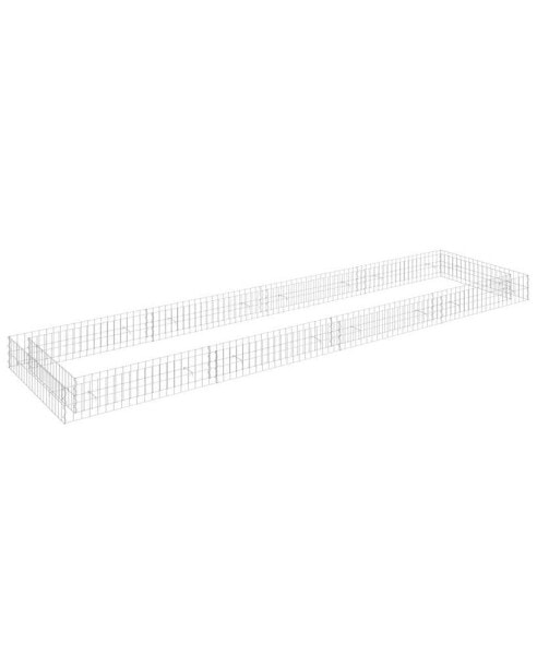 Gabion Raised Bed Galvanized Steel 157.5"x39.4"x7.9"