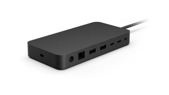 Microsoft Surface Thunderbolt 4 Dock - Thunderbolt 4 - 3.5mm - RJ-45 - Thunderbolt 4 - USB 3.2 Gen 2 (3.1 Gen 2) Type-A - USB Type-C - Kensington - Black - 165 W - Round cable