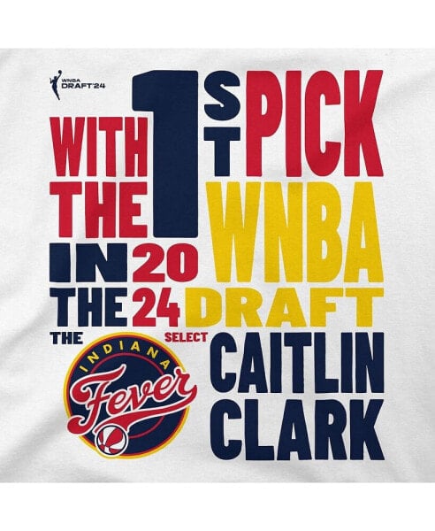 Men's and Women's Caitlin Clark Indiana Fever 2024 WNBA Draft First Pick Verbiage T-Shirt