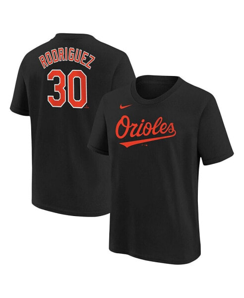 Big Boys Grayson Rodriguez Black Baltimore Orioles Name and Number T-shirt