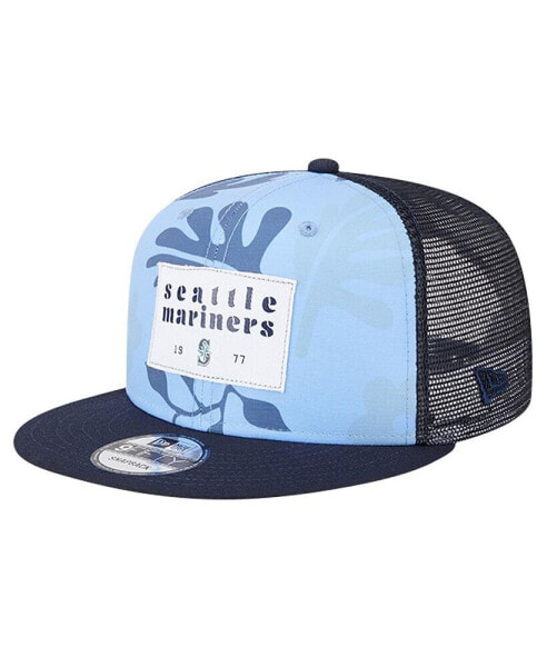 Men's Navy Seattle Mariners Bikini Bottom Trucker 9FIFTY Snapback Hat