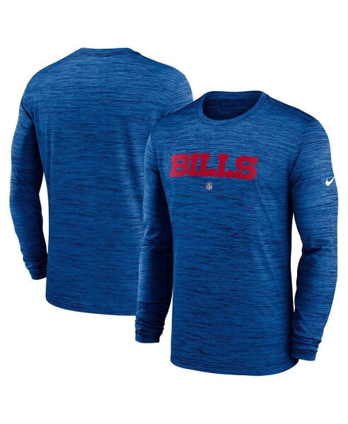 Men's Royal Buffalo Bills Sideline Team Velocity Performance Long Sleeve T-shirt