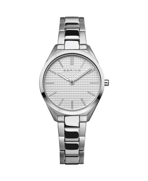 Women's Ultra Slim Silver-Tone Stainless Steel Bracelet Watch 31mm