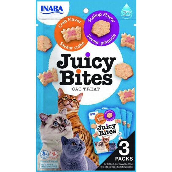 Лакомство для кошек Inaba Juicy Bites 3 x 11,3 г Краб