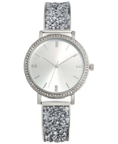 Women's Druzy Stone Silver-Tone Bracelet Watch 36mm, Created for Macy's