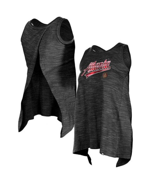 Women's Black Atlanta United FC Athletic Cross Back Tank Top