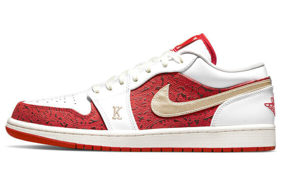 Кроссовки Nike Air Jordan 1 Low Spades (Белый, Красный)