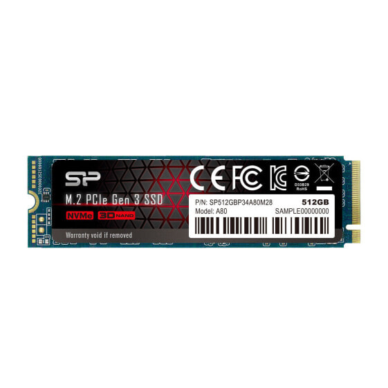 Hard Drive Silicon Power SP512GBP34A80M28 3400 MB/s 512 GB SSD