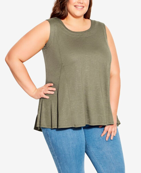 Plus Size Fit N Flare Tank Top