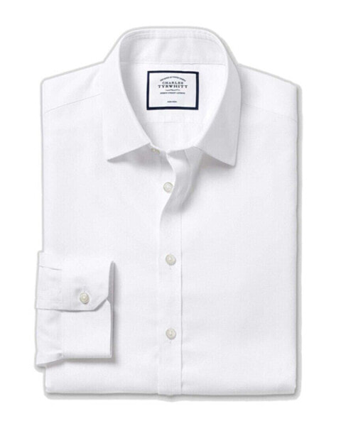 Charles Tyrwhitt Non-Iron Royal Oxford Super Slim Fit Shirt Men's White 15" -