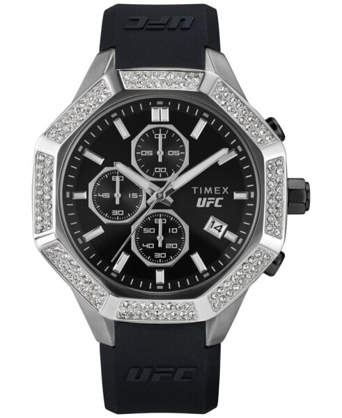 Unisex UFC King Analog Black Silicone Strap 45mm Octagonal Watch