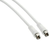 InLine SAT Cable 2x shielded ultra low loss 2x F-male >75dB white 5m