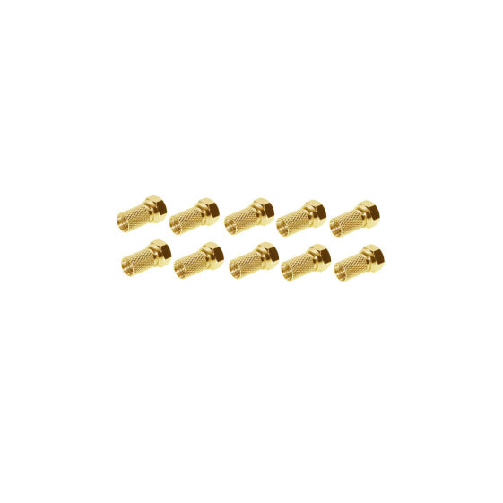 ShiverPeaks BS85010-10AG, F-type, F, Male, 7.2 mm, Gold, Gold