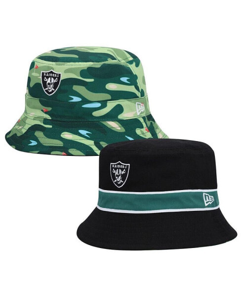 Men's Black, Camo Las Vegas Raiders Reversible Bucket Hat