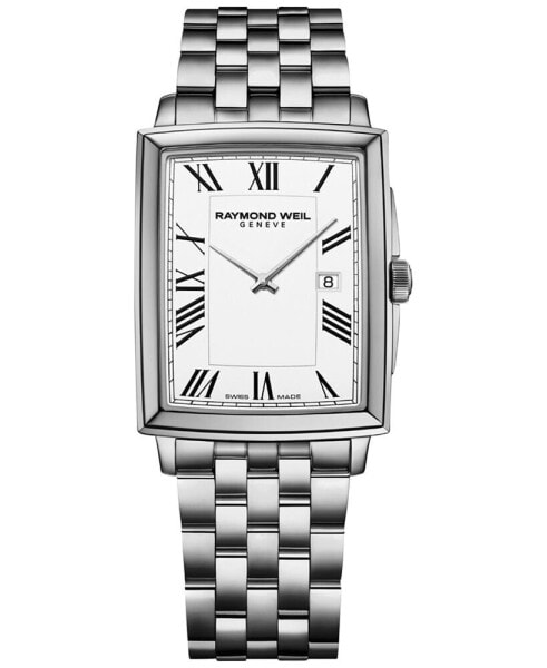 Men's Swiss Toccata Stainless Steel Bracelet Watch 29x37mm