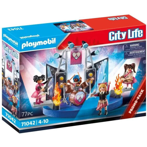 Playmobil - 71042 - Stadtleben die Schule - Rockgruppe - Promo -Packmusiker