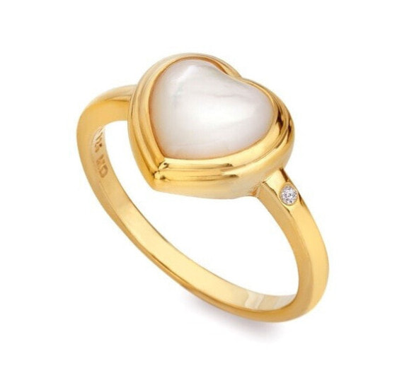 Jac Jossa Soul DR284 Diamond and Pearl Gold Plated Ring