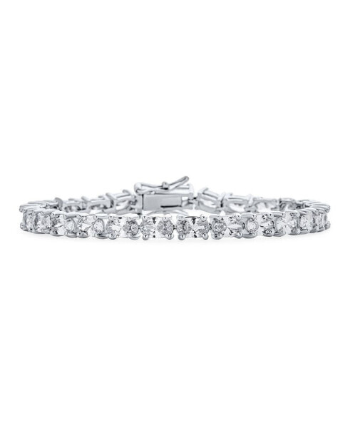 Jewelry 15CT CZ 7x5mm Oval Solitaire Tennis Bracelet For Women Cubic Zirconia 7.5 Inch