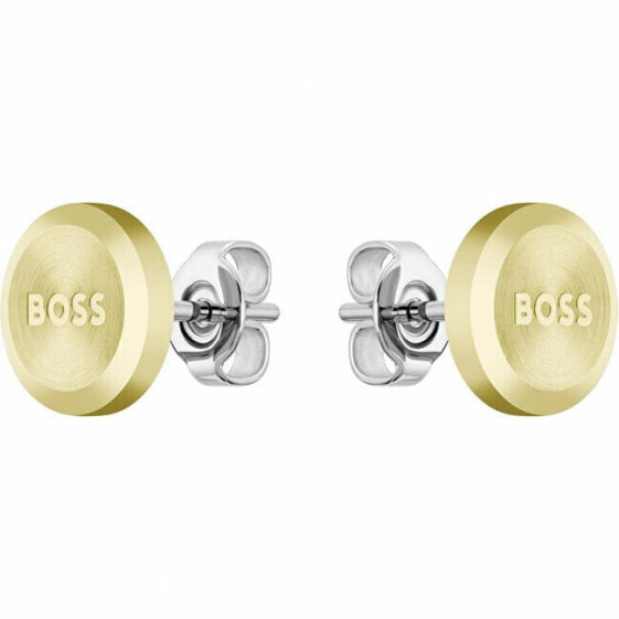 Minimalist gold-plated earrings Yann 1580478