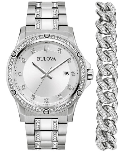 Часы Bulova Crystal Stainless Steel 42mm