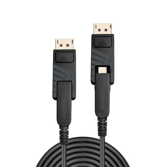 Lindy 50m Fibre Optic Hybrid DisplayPort 1.2 Cable - 50 m - Mini DisplayPort - Mini DisplayPort - Male - Male - 7680 x 4320 pixels