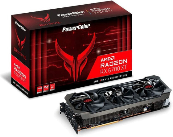PowerColor Red Devil AMD Radeon Gaming Graphics Card with 12GB GDDR6 Memory, Powered by AMD RDNA 2, Raytracing, PCI Express 4.0, HDMI 2.1, Infinity Cache, AXRX 6700XT 12GBD6-3DHE/OC