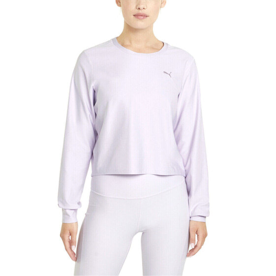 Puma Studio Yogini Trend Crew Neck Sweatshirt Womens Purple 52158617