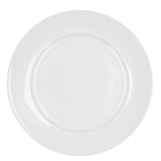 Плоская тарелка Bidasoa Glacial Ala Ancha Керамика Белый Ø 30 cm (Pack 4x)