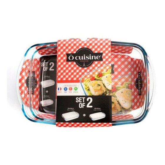 Набор посуды для духовки Ô Cuisine 334SA05 Прозрачный Cтекло (2 pcs)