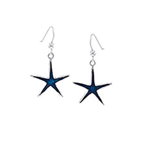 DIVE SILVER Starfish Long Hook Earring